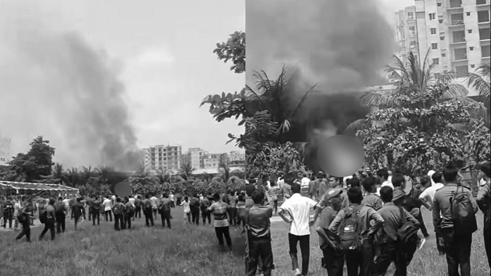উত্তরায় যুদ্ধবিমান বিধ্বস্ত, অর্ধশতাধিক আশঙ্কাজনকভাবে দগ্ধ